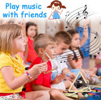 LOOIKOOS Toddler Musical Instruments International Natural Wooden Music Set for Toddlers and Kids - Eco Friendly Preschool Educational Musical Toys with Storage Bag