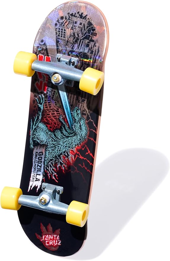 TECH DECK, Godzilla Sk8shop Fingerboard Bonus Pack, Collectible and Customizable Mini Skateboards, Kids Toys for Ages 6 and up