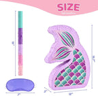 WERNNSAI Mermaid Piñata - Mermaid Party Supplies Piñata Bundle with Blindfold and Bat for Girls Kids Ocean Theme Birthday Party Game Carnival Activity Decorations (16.7" x 12.2" x 3.1")