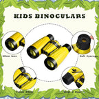 Libima 24 Pcs Binoculars for Kids Educational Compact Kids Binoculars with Neck String Toddler Telescope for Boys Girls Learning Bird Watching Camping Hiking Travel Safaris Birthday Gifts(Yellow)