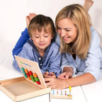 Montessori Learning Toys Slide Puzzle Color & Shape Matching Brain Teasers Logic Game Preschool Educational Wooden Toys for Kids Boys Girls Age 3 4 5 6 7 Years Old Airplane Travel Toy Birthday Gifts