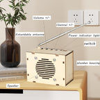 Science Kits for Kids Age 8-12 12-14, STEM Kits for Kids Age 8-10, STEM Toys Build Your Own FM Radio Kit, DIY Electronic Snap Circuits Projects Gifts for Teen Girls Boys 9 11 13 15 16+ (Classic Wood)