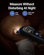 Ear Thermometer with Heated Probe, High Accuracy Thermometer for Kids, Adults and Babies with 32 Memory Recall, Mute and Night Light, Includes 21 Disposable Probe Covers, Storage Box