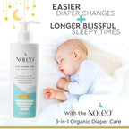 3-in-1 Diaper Care - Baby Cream, Cleanser & Baby Lotion Organic - Diaper Rash Cream - Baby Diaper Rash Ointment - Baby Care Products - Diaper Cream to Clean, Moisturize & Protect Baby Skin, 8 oz