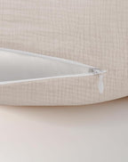 Nursing Pillow Covers 2 Pack, Muslin Nursing Cover for Breastfeeding Pillows, Comfortable for Baby Girls and Boys (Beige & Mustard Yellow)