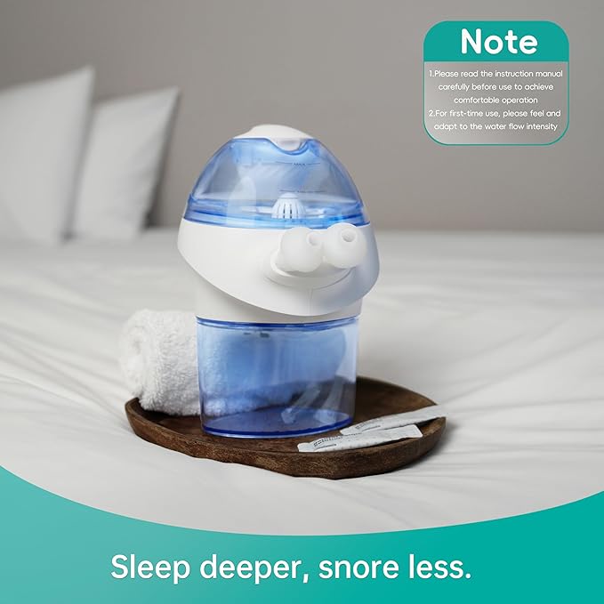 opove Nasal Irrigation System, Sinus Rinse Kit with 1 Nose Cleaner & 15 Salt Packets, Self-Cleaning & Automatic Waste Collection, Rechargeable Sinus Rinse Bottle for Relieving Nasal Discomfort