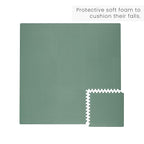 Toddlekind Solid Color Foam Play Mat 4x4 Baby Playmat. Stylish, Non-Toxic, Odorless, Plain Design Puzzle Play Mat 0m+ Sage Moss (Green)