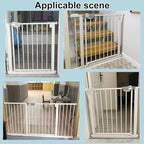WAOWAO Triple Lock Baby Gate Extra Wide 86.22-90.55" Pressure Mounted Walk Through Swing Auto Close Safety White Metal Dog Pet Puppy Cat for Stairs,Doorways,Kitchen 86.22-90.94"/219-231cm