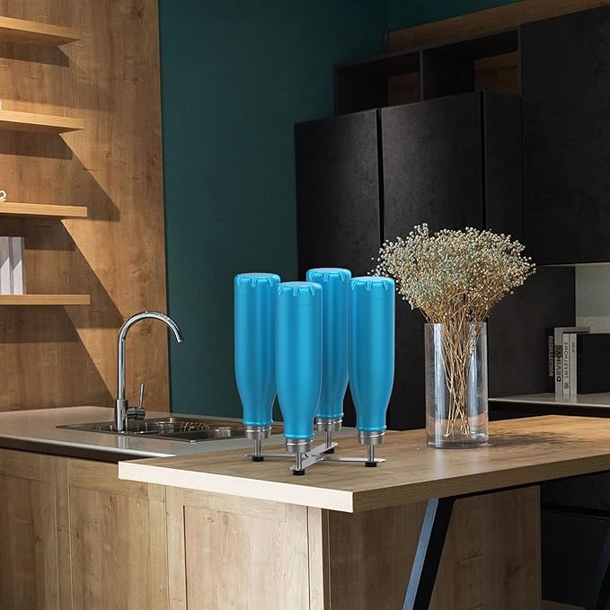 Plastic Bag & Bottle Drying Rack, Multifunctional Wine Decanter Holder, Collapsible Countertop Stand