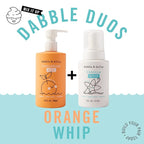 Dabble & Dollop Tangerine + Vanilla Body Wash & Shampoo – 3-in-1 Natural Bubble Bath for Kids, Made in USA, No Parabens or Sulfates, Vegan, Gluten-Free, Tear-Free (2-Pack)