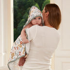 Momcozy Baby Towel with Hooded-2 Pack Soft Bath Towel Set-Shower Gifts or Bath Essential for Infant, Newborn, Toddler (35 X 35 Inch, Petite Blossom)