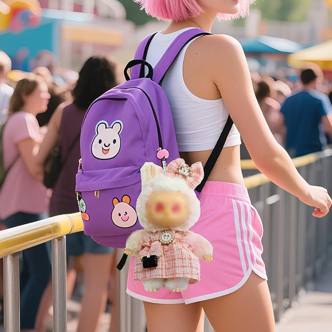 Clothes for LA BUBU 17cm Doll (NO Doll),Outfit for LA BUBU,Dress and Hairpin Set for LABUBU Dress Up,Accessories for LA BUBU