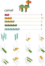 Toy Camel STEM Wooden Building Blocks -Chinese Mortise and Tenon Assembled into Various Shapes,Educational Toy Gifts for Kid and Classroom,Montessori STEM Toys for Ages 5+ and Teens-37 Pcs