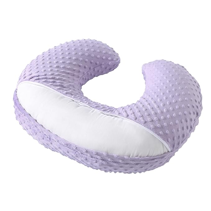 Nursing Pillow and Positioner for Breastfeeding, Ultra Soft Baby Breastfeeding Pillows for More Support for Mom and Baby, with Premium Removable Cover (Orchid Petal)