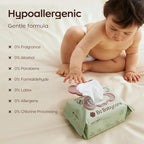 Bc Babycare Cloud Moist Baby Wipes, Thick & XL, 99% Water, Ultra-Hydrating, Unscented, Hypoallergenic for Sensitive Skin, Biodegradable, 3 Flip-Top, 240 Count