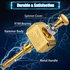 Transformable Fidget Spinner, Metal Hand Hammer Fidgit Chain Toy for Kids Adults, Cool Shield Fingertip Gyro Stress Relief Cube for Office, Stocking Stuffer Gifts for Christmas 2 Pack