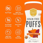 Serenity Kids 6+ Months Grain Free Puffs Toddler & Baby Snack | No Added Sugar, Gluten & Rice Free, Allergen Free | Made with Organic Cassava, Veggies, and Herbs | Pumpkin & Cinnamon | 1 Count