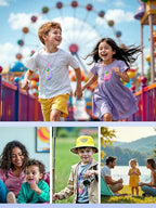 Walkie Talkies for Kids Rechargeable,Toys for Boys and Girls Ages 3-12, 2 Pack Long Range 2-Way Radios, Birthday Gifts,Christmas Stockings, Outdoor Play, Family Games, Hiking Camping Gear