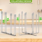 Retractable Bottle Drying Rack, Baby Bottle Drying Rack, Collapsible Cup Draining Rack, Reusable Storage Bag Dryer with Non-Slip Bottom - Stainless Steels