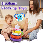 5 in 1 Baby Toy for 12 18 Month, Learning Toys for Babies 12-18 Months, Baby Busy Cube, Stacking&Sensory, Pull String&Piano Xylophone Toy, Birthday Gift for 12+ Month