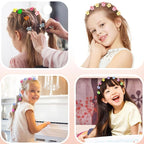 Small Flower Hair Clips 100PCS, Mini Hair Clips Baby Claw Clips Cute Jaw Clips Hair Pins Hair Barrettes Toddler Hair Accessories for Women Girls Kids Teens, Colorful