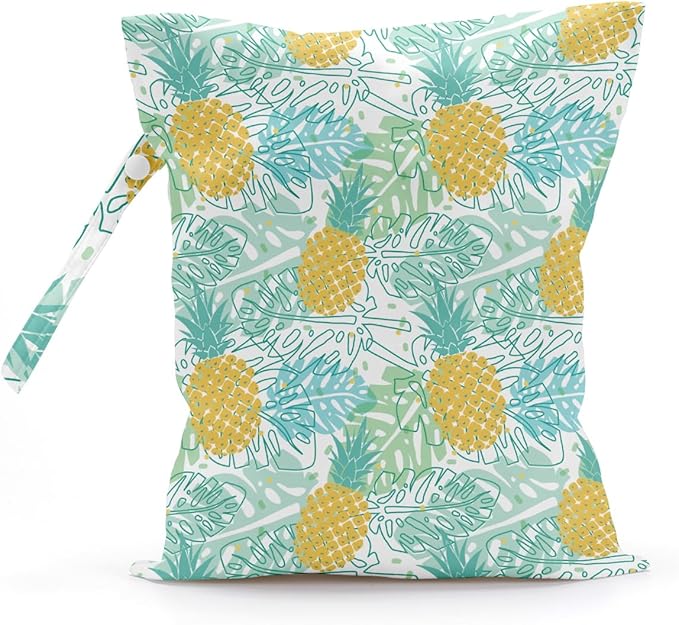 Wet Bag, Wet Dry Bag, Wet Bag for Swimsuit, Travel, Beach, Pool, Diapers, Dirty Yoga Gym Clothes, Makeup Bag, Waterproof Tropical Palm Leaves Decor Jungle Palm Leaf Favors