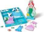 Melissa & Doug Disney Ariel Magnetic Wooden Dress-Up Doll Pretend Play Set (35 Pieces) Magnetic Dolls, Pretend Play & Preschool Toys for Kids Ages 3+