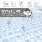 Baby Lounger Pillow Cover, Ultra Breathable Soft Cotton,Portable & Adjustable Infant Cover Floor Seat for Traveling Sea1（Cover Only）