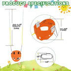 High Back Full Bucket Toddler Swing Seat with 3- Point Adjustable Safety Harness, 66 inch Detachable Chain,Suitable for Babies Aged 6-24 Months，Baby Swing for Swingset (Pink)