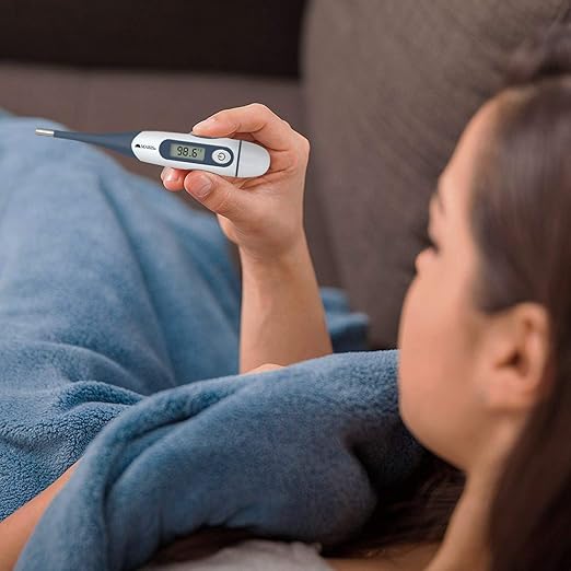 MABIS Digital Thermometer for Babies, Children and Adults for Oral, Rectal or Underarm Use, Blue, 20 Sec