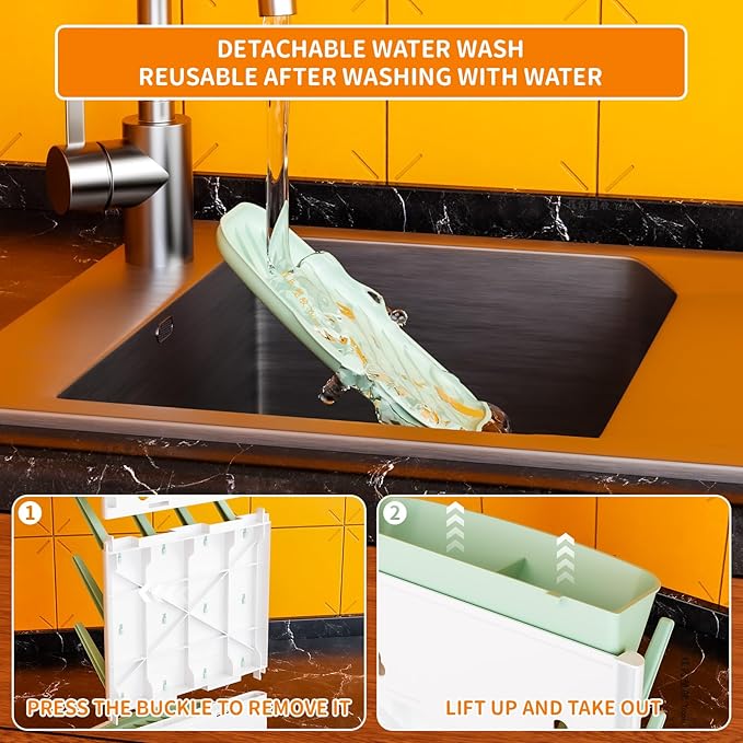 Yieach Larger Vertical Baby Bottle Drying Rack - BPA FREE - Space Saving Feeding Bottles Drying Rack Holder for Countertop,Baby Bottle Holder Storage Station for Pacifiers,Pump Accessories Stand,Green