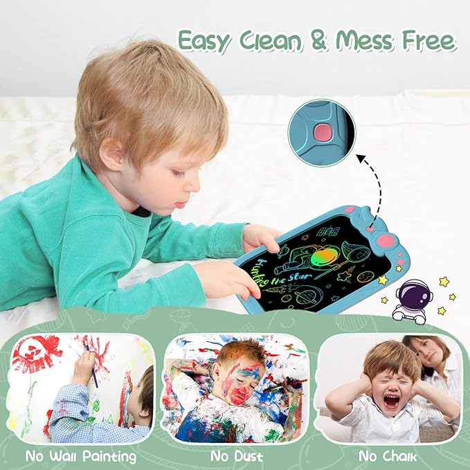 LCD Writing Tablet for Kids 9 Inch Erasable Drawing Tablet Reusable Colorful Drawing Pad for Kids Educational and Learning Toddler Toys for Boys Girls