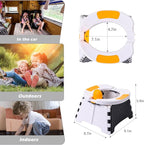 Portable Potty for Toddler Travel, Kids Travel Potty Training Chair with Travel Bag, Baby Potty Training Toilet for Outdoor and Indoor Easy to Clean (White) by Yszawmx, Includes 30 Replacement Bags