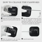 Child Safety Cabinet Locks,Drawer Locks with Combination Closet Lock,Fridge Lock,Child Proof Refrigerator Lock,Child Lock(Black 4Pcs)