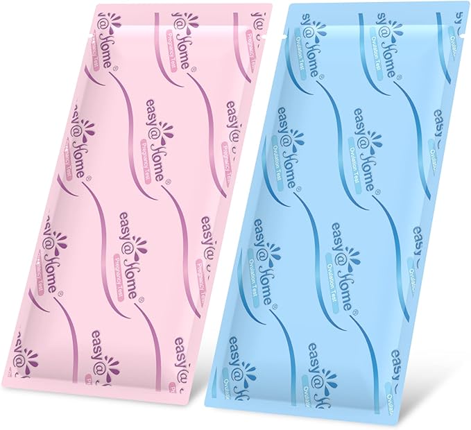 Easy@Home 50 Ovulation Test Strips and 20 Pregnancy Test Strips Combo Kit, (50 LH + 20 HCG)-Package May Vary