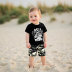 wdehow Toddler Kids Baby Boy Summer Clothes Sets 1T 2T 3T 4T 5T Letter Print Short Sleeve Tops Camouflage Shorts Outfits
