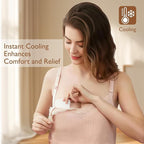 Hydrogel Nipple Gel Pads for Breastfeeding: Soothing Nursing Pads Reusable Instant Cooling Relief | Promotes Healing Irritated Nipples - 6 Packs(12 Count)