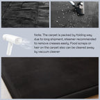 MAXYOYO Baby Play Mat, 1.2" Thick Memory Foam Soft Padded Carpet with Non-Slip Backing, 5x7 ft Japanese Tatami Rug Living Room for Kids, Toddler, Children, Nusery(Black)