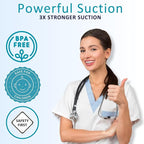 BabySmile Baby Nasal Aspirator BPA Free & 3X Stronger Suction | for Mucus, Snot & Boogers | Easy to Use & Easy to Clean