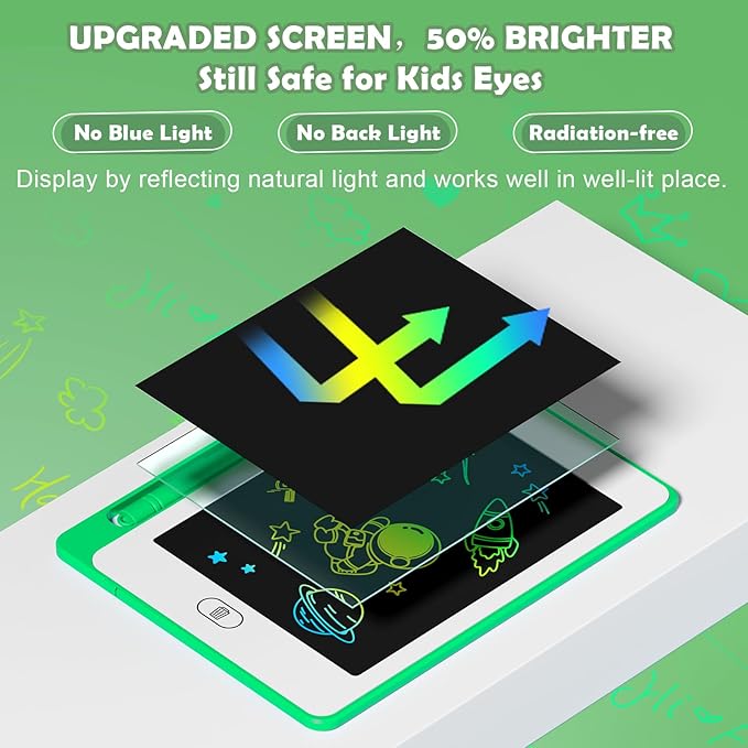 12 Pack LCD Writing Tablet for Kids, 6.5 Inch Colorful Doodle Board Drawing Tablet, Erasable Reusable Drawing Pads, Educational Learning Toys Birthday Gifts for Girls Boys Age 3 4 5 6 7 8