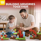TOY Life Magnetic Blocks - 100PCS Magnetic Building Blocks Set for Kids Age 3-12 Year Old Boys Girls, 1" Mine World Magnet Building Cubes Sets for Toddlers