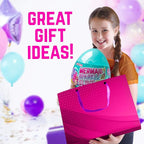 GirlZone Giant Mermaid Sparkle Egg Slime Kit - Large Multicolor Set - Glow-in-The-Dark & Glitter Add-Ins with Built-in Egg Mixing Bowl, Foam Balls & Mermaid Charms - Slime Kit for Girls Ages 8-12