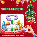 Christmas Tree Building Block Set, 515 Pieces, Rotating Base with Ornaments and Star, Holiday Building Toy, Stocking Stuffers for Kids, Gifts for Boys & Girls