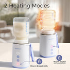 Portable Bottle Warmer Travel Baby Bottle Warmer for Breastmilk On The Go Travel Bottle Warmer Leak-Proof 2 Modes Fast Heating Three 3800mAH Battery Capacity to Meet Your All-Day Needs