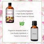 PHATOIL 3.38FL.OZ Passion Fruit Fragrance Oils for Aromatherapy, Essential Oils for Diffusers for Home, Perfect for Diffuser, Yoga, Skin Care, DIY Candle and Soap Making - 100ml