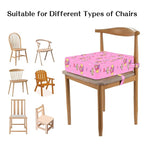 Toddler Booster Seat for Dining Table, Portable Kids Booster with Adjustable Safety Buckles, Non-Slip Bottom, Travel Cushion