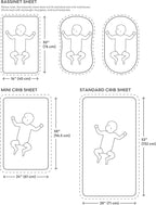 mushie Extra Soft Muslin Fitted MINI Crib Sheet | 24"x 38" (Baby Blue)