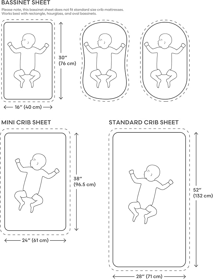 mushie Extra Soft Muslin Fitted MINI Crib Sheet | 24"x 38" (Baby Blue)