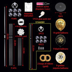 TONIFUL 4 Set Black Gold Balloon Stand Kit for Birthday Decorations for 30th,Balloon Centerpieces for Table Party Decorations Cheers to 30 Years Old Birthday for Men and Women