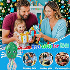 Dancing Octopus Toy Electric Crawling Baby Toy with Lights & Music Tummy Time Octopus Toy | DIY Expressions, Obstacle Avoidance | for Boys and Girls Party Gift Birthday, Christmas (Green)